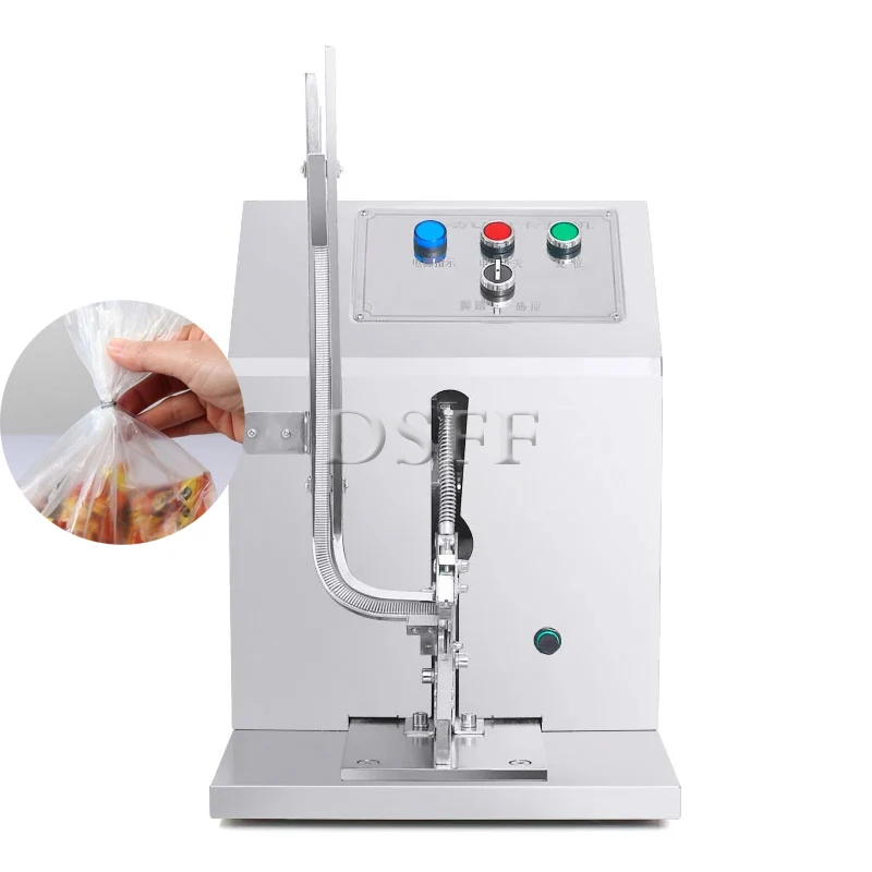 Electric Foot Pedal Single Button Aluminum Nail Fastening Machine Multifunctional Fruit Mesh Bag Ham Sausage Sealing Machine