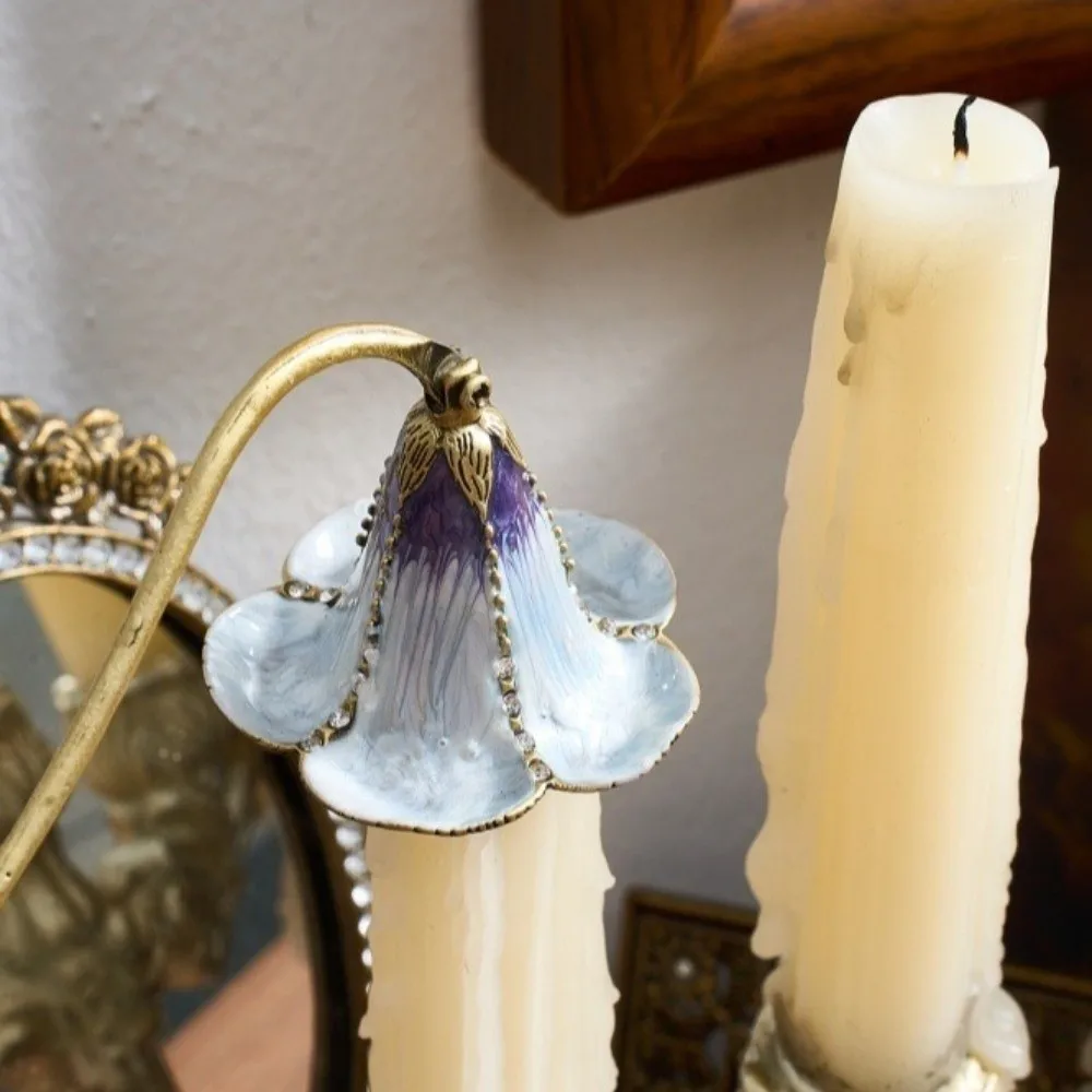 Creative Long Handle Flower Candle Extinguisher Vintage Decorative Candle Snuffer Exquisite Pumpkin Wick Snuffer Living Room