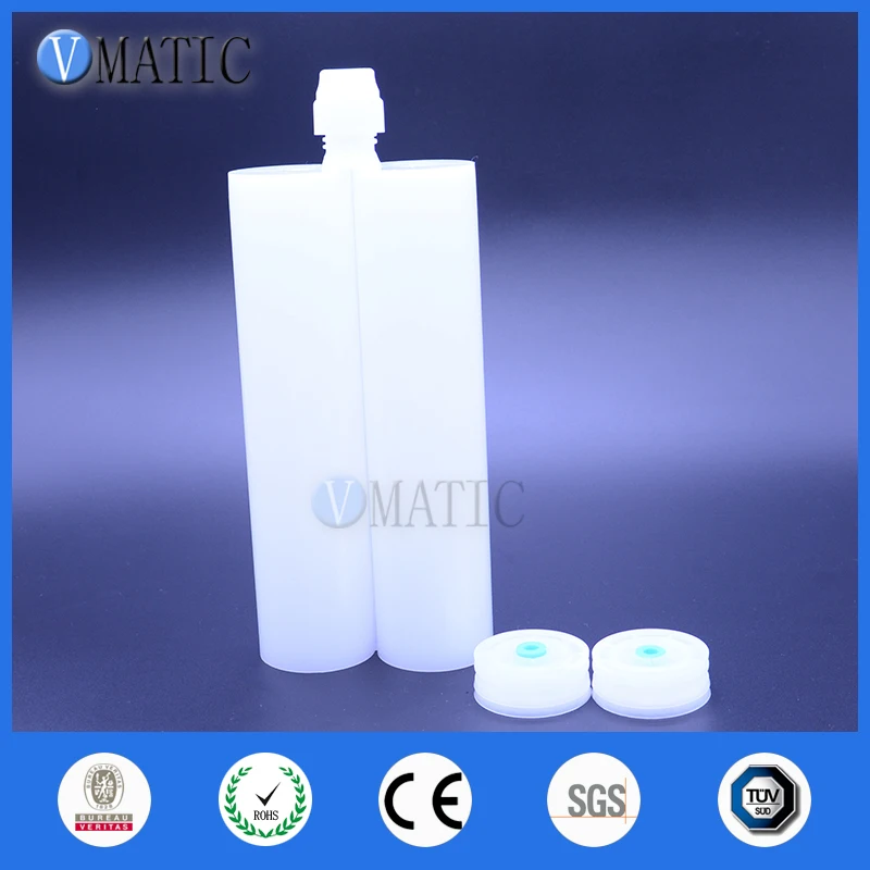 Free Shipping Top-Rated Quality 600ml/cc 1:1 Plastic Ab Glue Cartridge With Piston