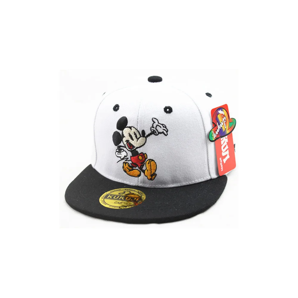 Disney-gorra de béisbol con dibujos animados para niño y niña, gorro con bordado de Mickey, informal, a la moda, para exteriores, protector solar,