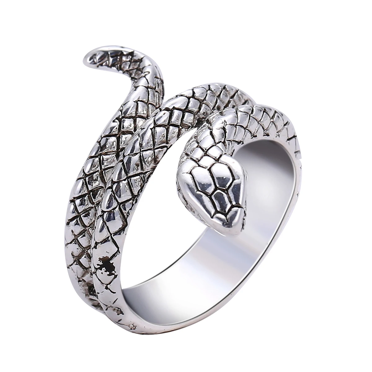 Knuckle Ring Retro Punk Rings Adjustable Gothic Snake Design for Men Vintage Style Cool Fashion Accessories Trendy Jewelry