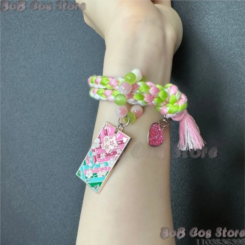 Mitsuri Bracelet Doujing Demon Love Anime Hashira Cosplay Cute Pink Prop Woman Girl Man Birthday Gifts Halloween Party Carnival view 5