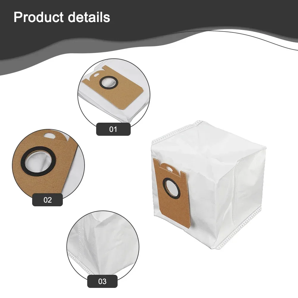 6 buah kantong debu untuk Pro, dapat digunakan kembali untuk AIRROBO + Robot penyedot debu Aksesori pengganti