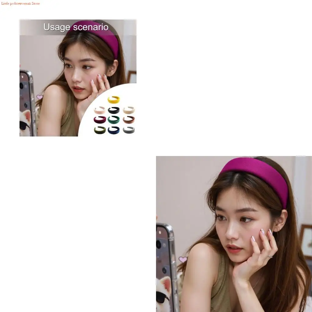 F92D Pleuche Headbands Soft Sponge Hair Accessory For Women Teens Girls Stylish Sweet Oktoberfest For Daily School Party Photo