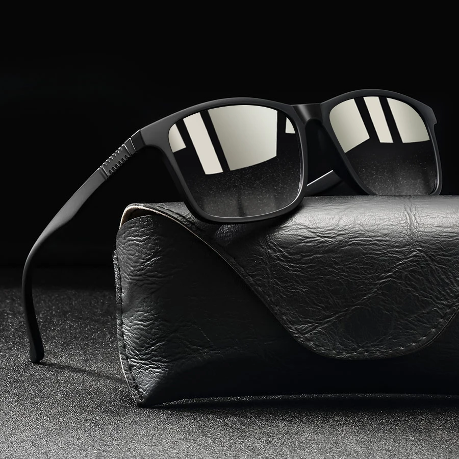 Modische Vintage Karomuster Unisex Eckige Sonnenbrille für Männer und Frauen, Markendesigner Sonnenbrillen für Autofahren und Angeln