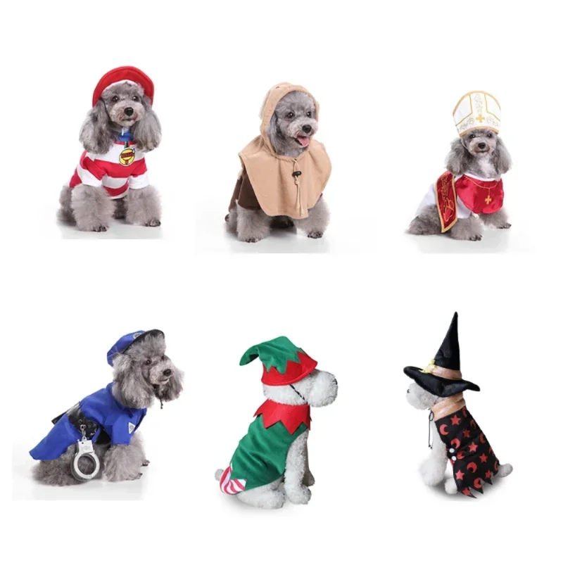 Funny Halloween Dog Costume Clothes for Small Dog Clothing Pet Dress Up Outfit Cosplay Dog Costume Party Carnival Disfraz Perro