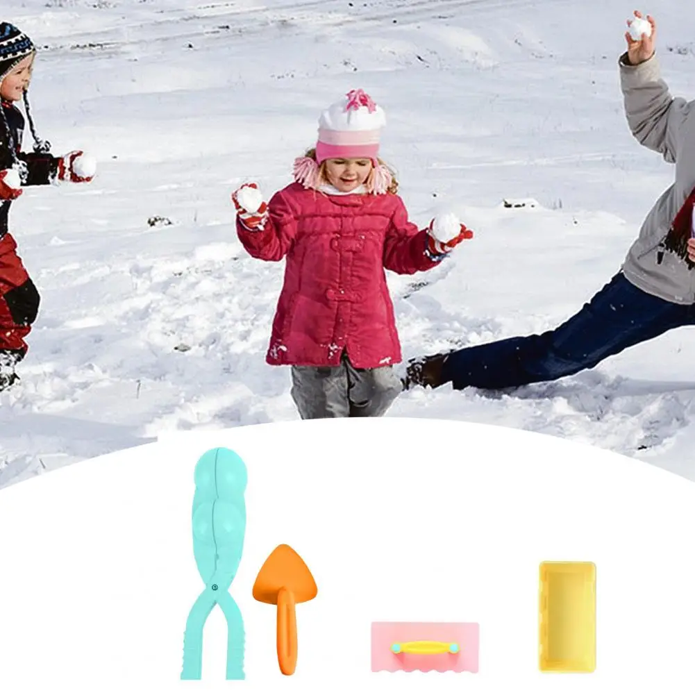 Snowball Mold Snowball Maker Set for Kids Safe Durable Outdoor Toy Kit for Snowball Fights Snowman Building Snowball Clip