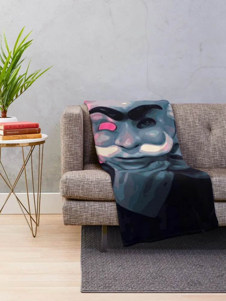 Mr. Robot and His Mask - Rami Malek Fanart Throw Blanket valentine gift ideas for babies Flannel Fashion Sofas Blankets