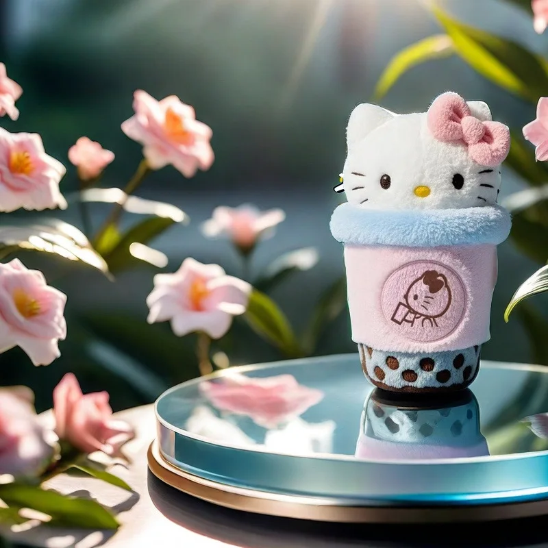 

2025 Sanrio Cartoon Hello Kitty Plush Doll Japanese Kawaii Desk Decoration Creative Children's Festival Gift Couple Gift