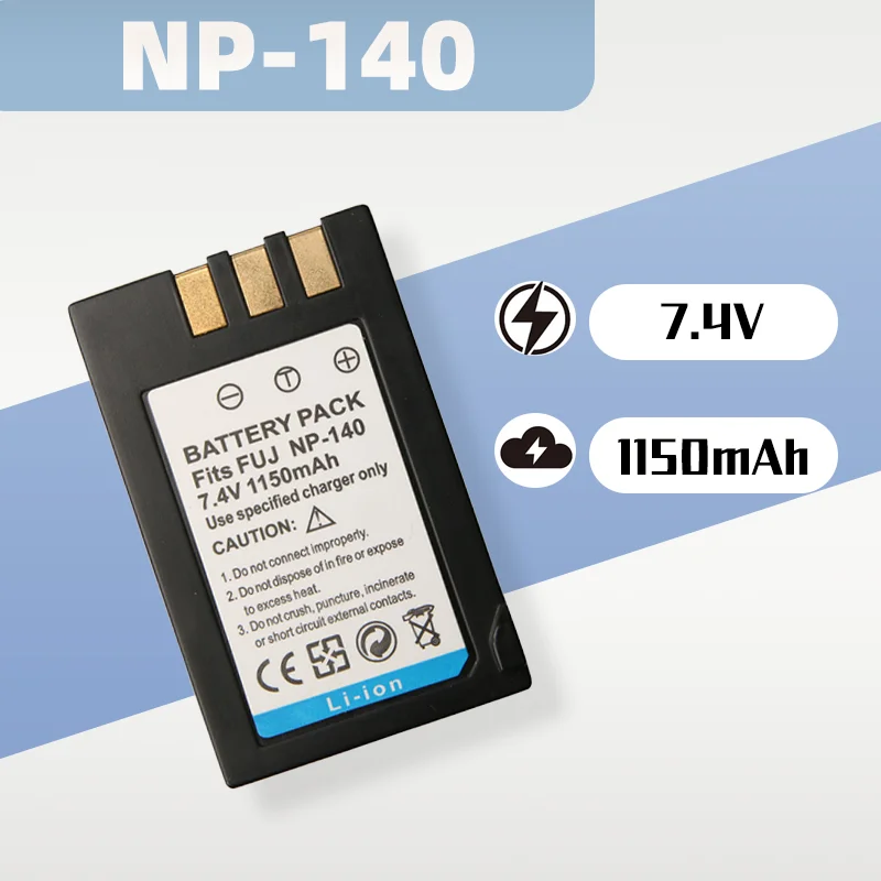 

7.4V 1150mAh Rechargeable Battery for Fuji NP-140/FNP140, Compatible with EXR S205 S200 Digital Cameras, Replacement Power Pack