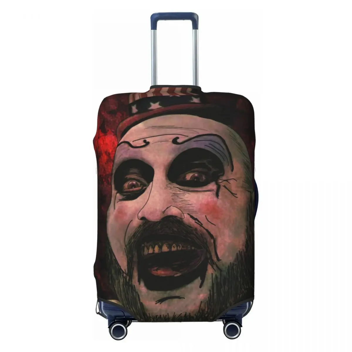 

Пользовательский фильм ужасов Капитан Сполдинг дорожный чехол для багажа пыленепроницаемый забавный фильм чехол для чемодана протектор подходит 18-32 дюймов