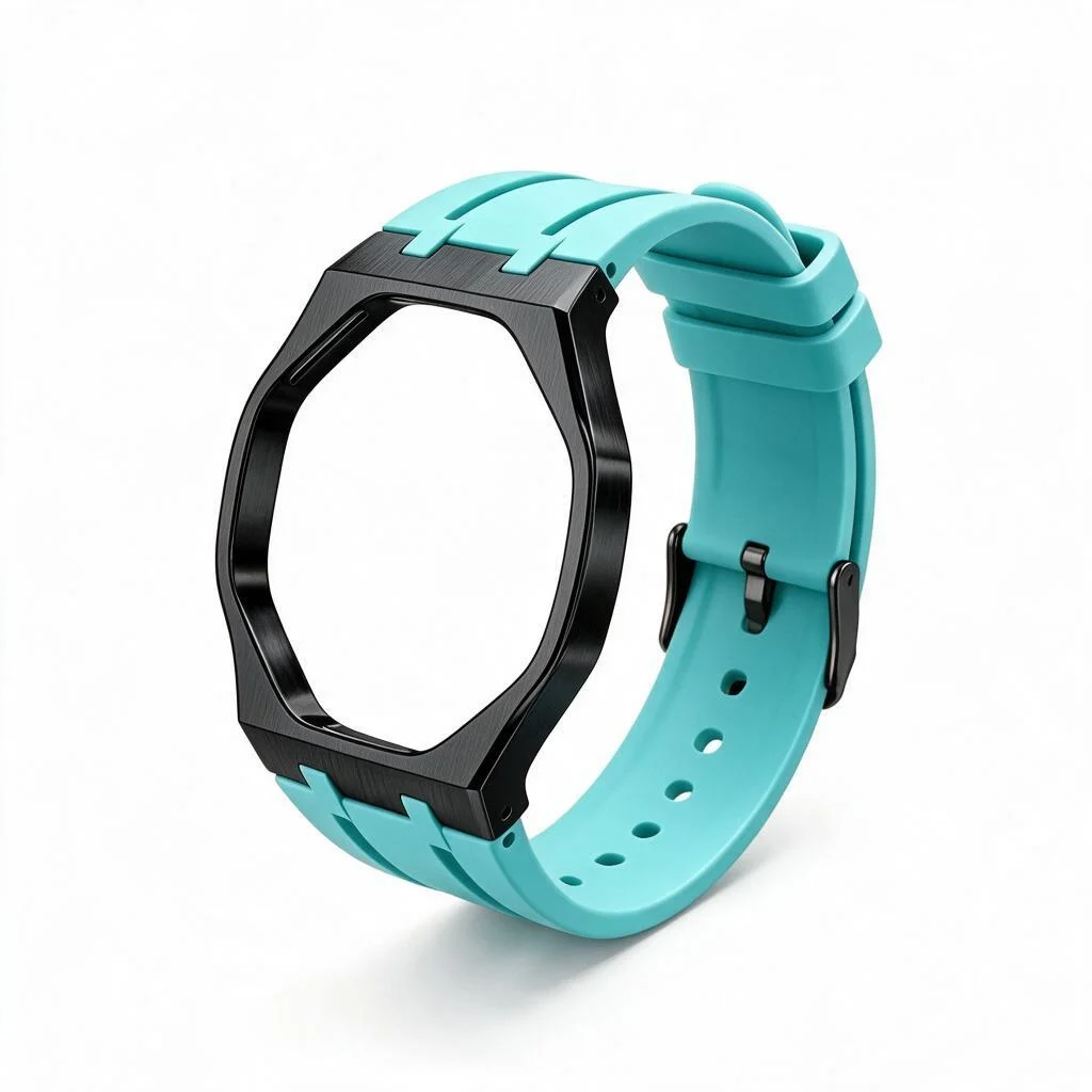 Compatible with Swatch AP Style Royal Pop Metal Watch Case Silicone Wristband Royal Oak Inspired Modding Set