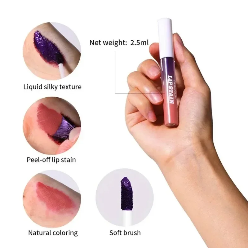 Waterproof Peel Off Lip Liner Outline Contour Tattoo Lip Stain Tint Matte Nude Lipstick Long Lasting Tear Off Natural Lip Tint