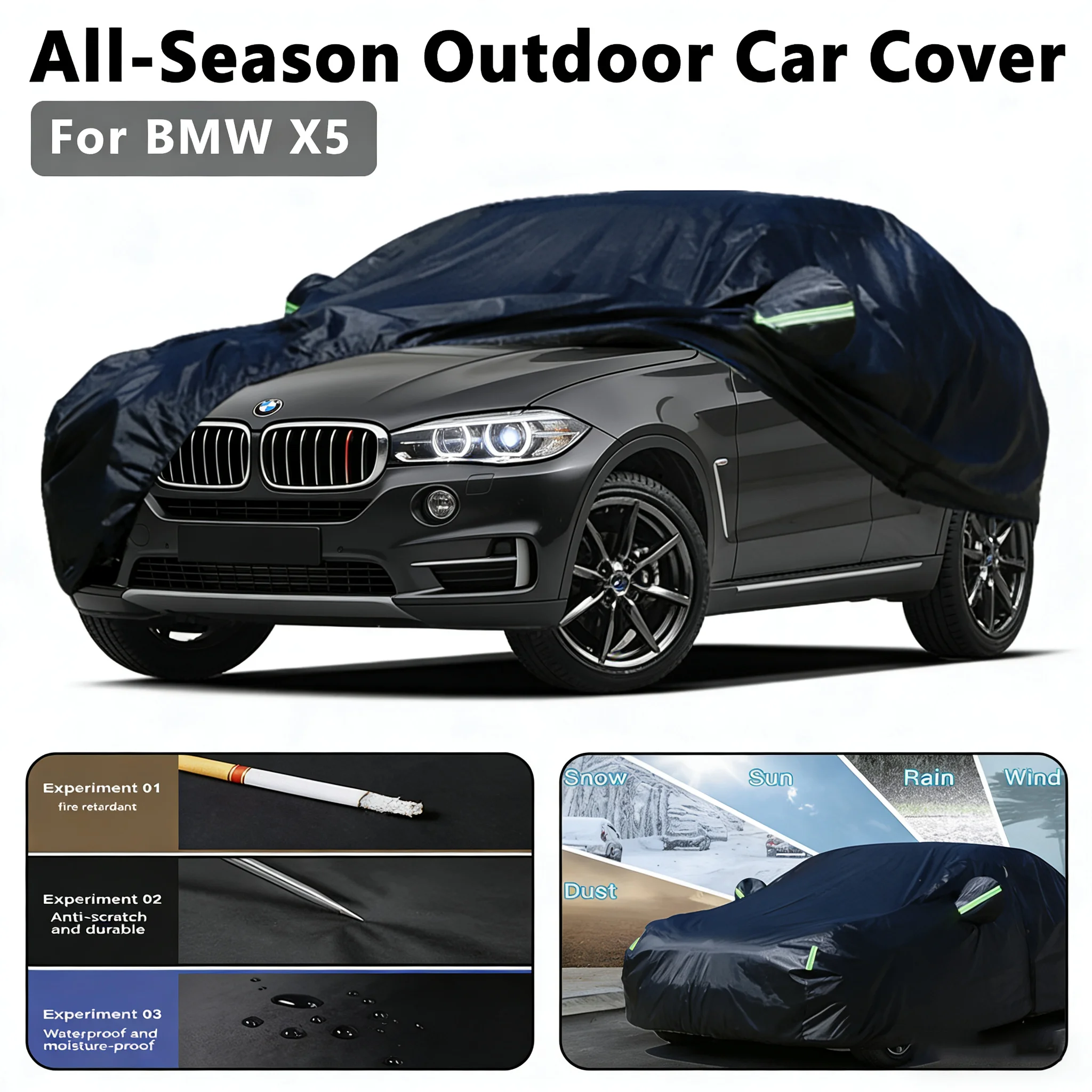 

Car Cover for BMW X5 - Outdoor Full Protection, Waterproof Dustproof Heat-Resistant, All-Season Use Exterior Accessories