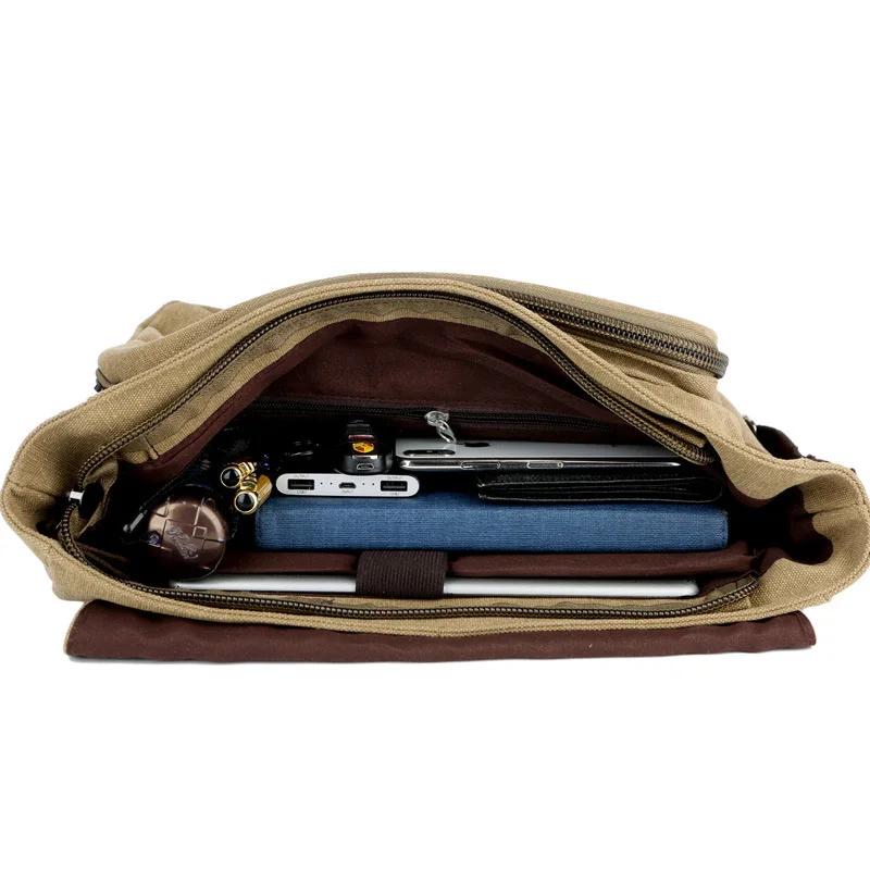 2025 الاتجاه الجديد حقيبة ساعي من القماش سعة كبيرة للرجال حقيبة كتف مفردة طالب حقائب الكمبيوتر حقائب الكاميرا 가방 bolso sreка #4