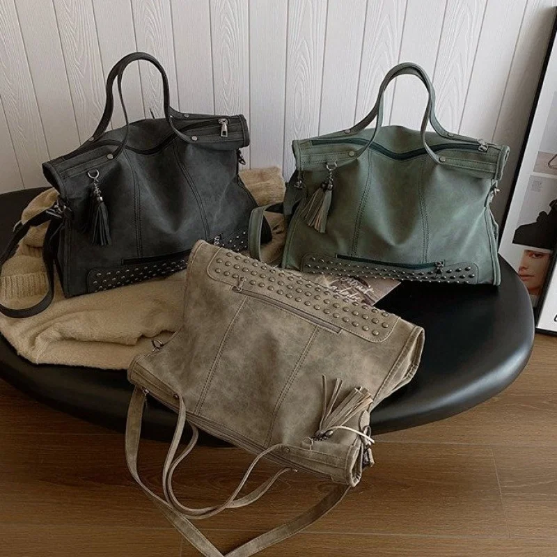 

High-End Minimalist Unique Messenger Bag Elegant Leather Classic For Women Fashionable Trendy Solid Color Large Capacity