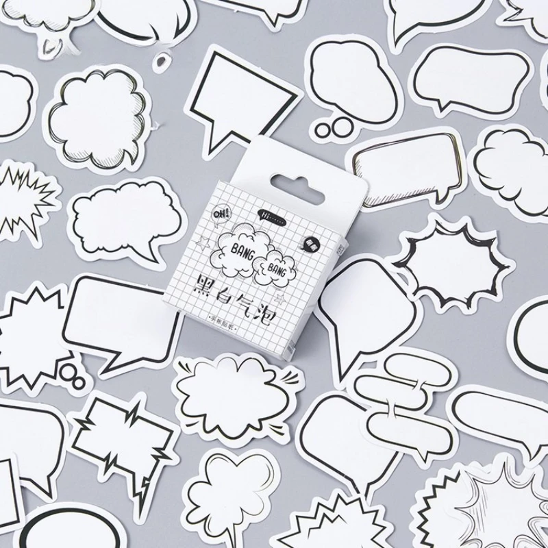 Office School Supplies  Stickers Black and White Bubbles Creative Ins Account  Decorative Stationery Stickers 45 Pieces Gift