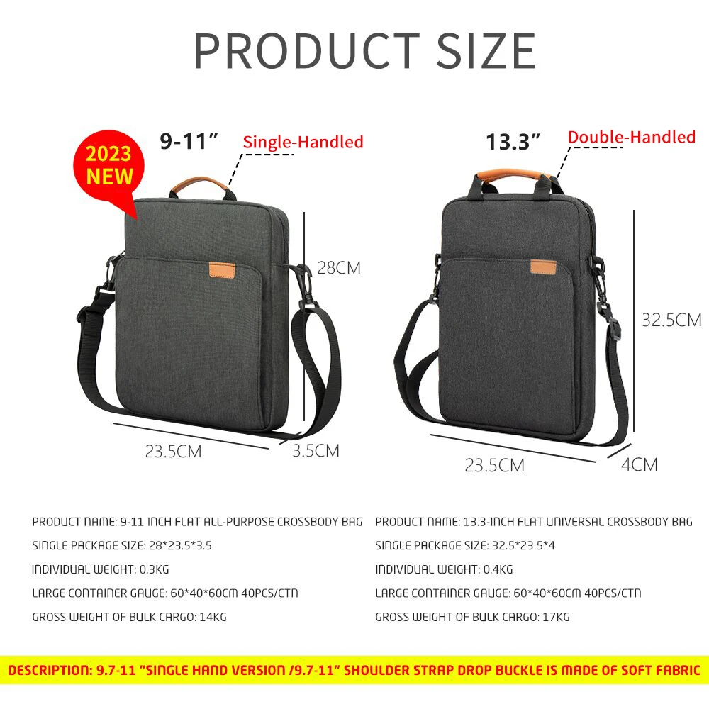 Tablet Shoulder Sleeve Bag For IPad air pro 12.9