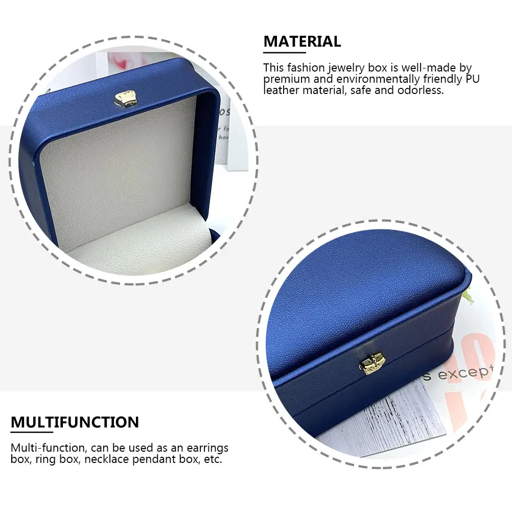 

Jewelry Packaging Case PU Ring Storage Necklace High-grade Holder Composite Material Multi-purpose Travel