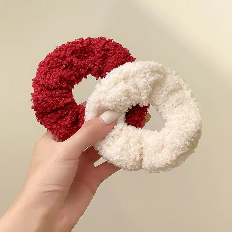 Anillo de pelo de terciopelo de peluche Para El intestino grueso, accesorios simples Retro franceses Para el cabello, tocados nuevos, Corbatas Para El Cabello