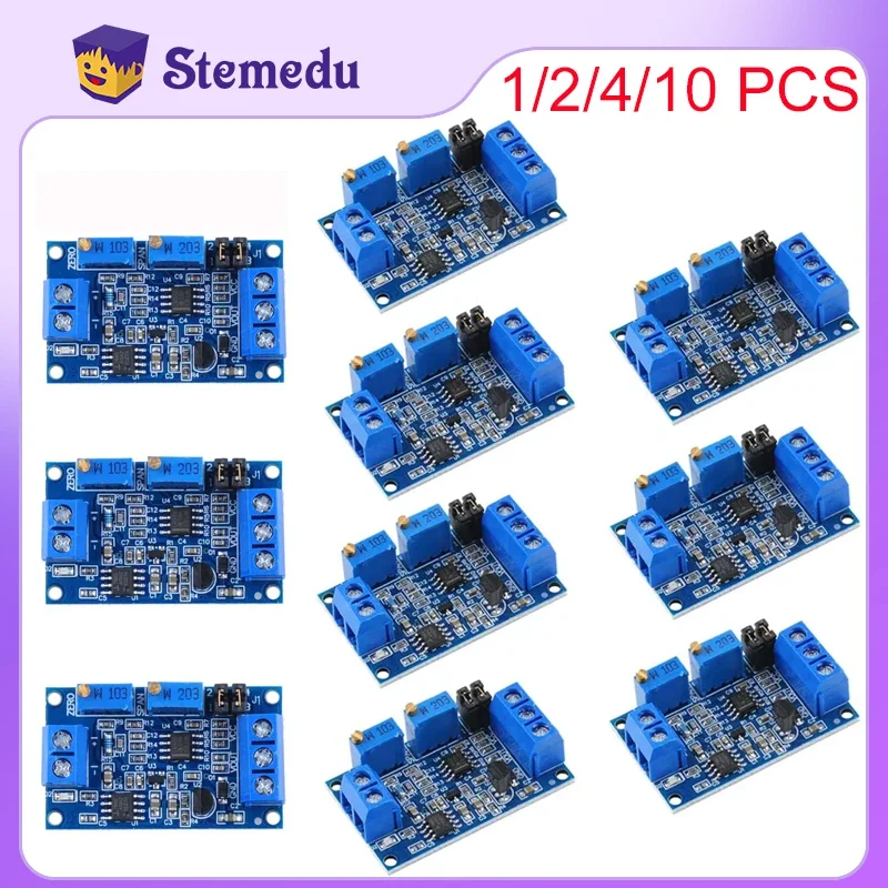 2/4/10PC Strom zu Spannung Modul Konverter 0/4-20mA zu 0-3,3V/5V/10V Spannung Sender Signal Umwandlung Konditionierung Bord