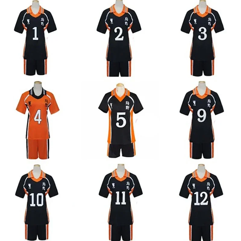 Hot Anime Haikyuu Cosplay Costume Karasuno High School Volleyball Club Hinata Syouyou Kageyama Tobio Sportswear Jerseys Unif MN3