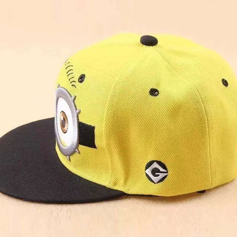 Boné de Beisebol Minions em Estoque, Boné de Anime para Crianças e Adultos, Divertido, para Viagem, Hip Hop, Viseira de Sol, Chapéu Kawaii, Boné Bordado de Desenho Animado para Meninos, Presente