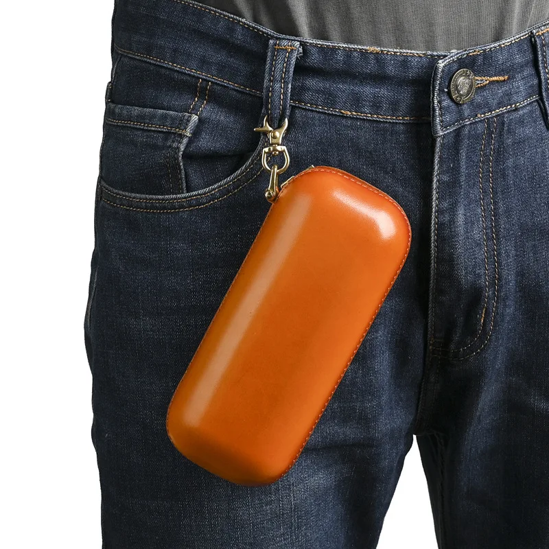 

Усовершенствованные солнцезащитные очки из кожи растительного дубления, натуральная кожа, защита от давления, удобная коробка для солнцезащитных очков, застеженная сумка для очков