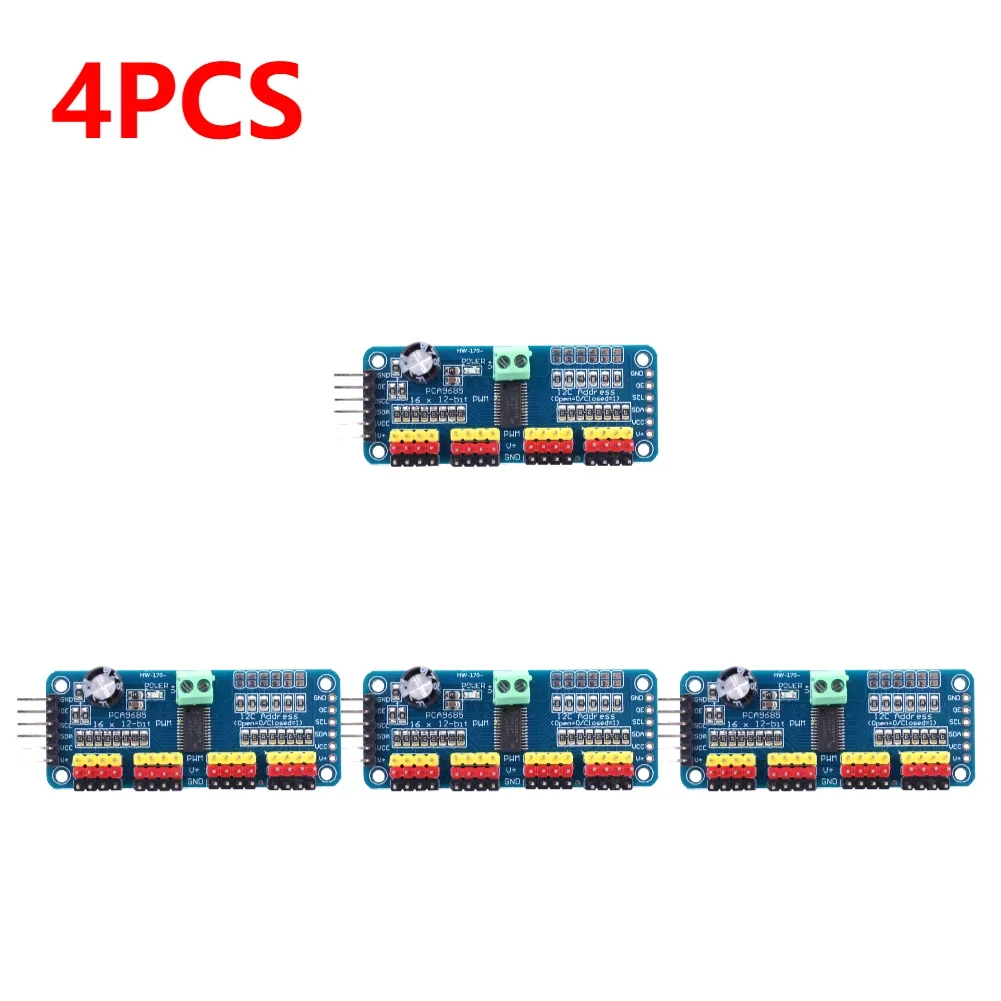 PCA9685 PWM Servomotor Driver IIC Interface 16 Kanaals 12-Bit PWM Servomotor Driver Board voor Arduino Robot / Raspberry Pi - afbeelding 1