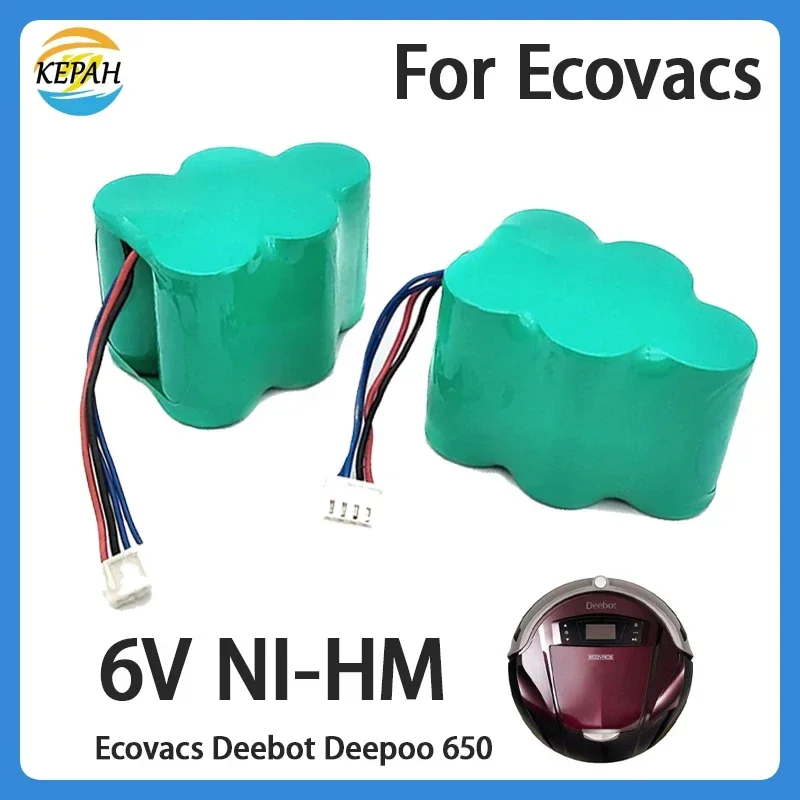 

100% Mew Ecovacs Deebot 6V 6800mAh Replacement NI-MH Battery for D73 D76 D62 D63 D63S D65 D66 D68 D77 D79 730 760 TBD71