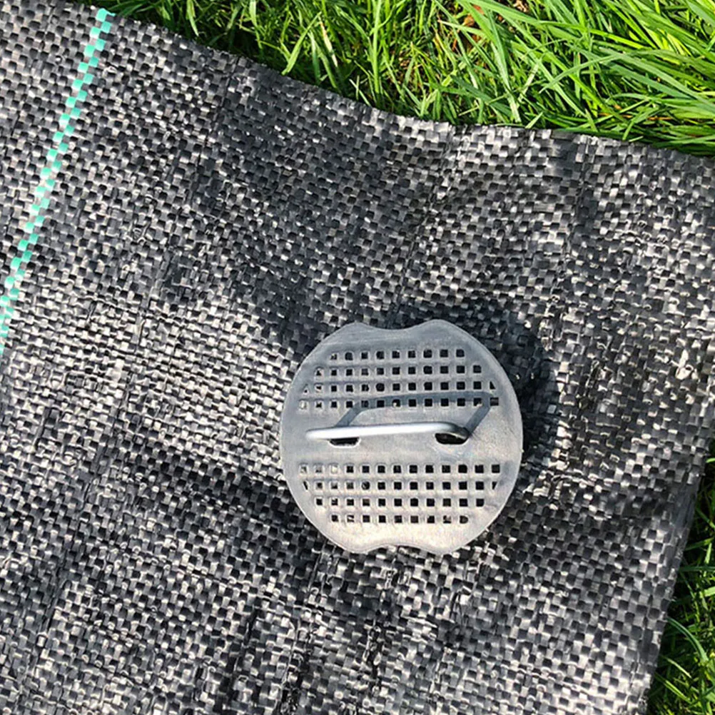 

50pcs Ground Peg Gaskets U shaped Stakes Pads Artificial Lawn Gardening Stakes Safe Durable Plastic L Nail Spacers Camping
