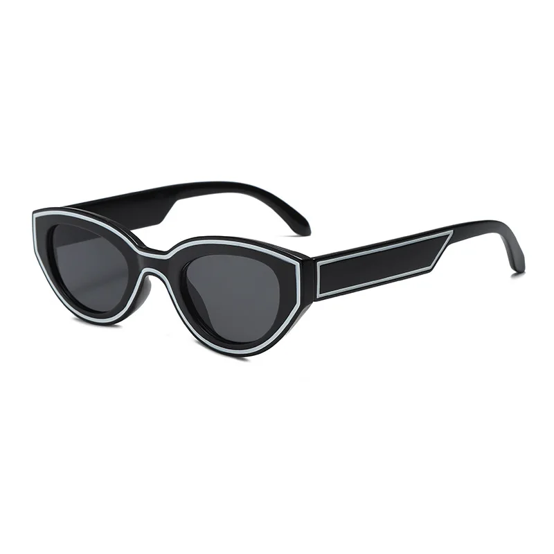 Neue Kollektion Eckige Cat-Eye-Sonnenbrille für Damen, Ovale Vintage-Markenbrille, Elliptische Sonnenbrillen für Frauen, Herren-Eyewear