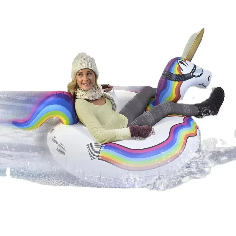 Sled Snow Tube Winter Snow Tube Inflatable Sled Children and Adults Inflatable Snow