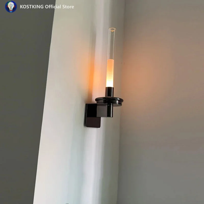 Spanish Creative High-End Metal Glass  LED Decor Home Wall Lamp Bar Bedroom Foyer Dining Room Lighting Fixtures