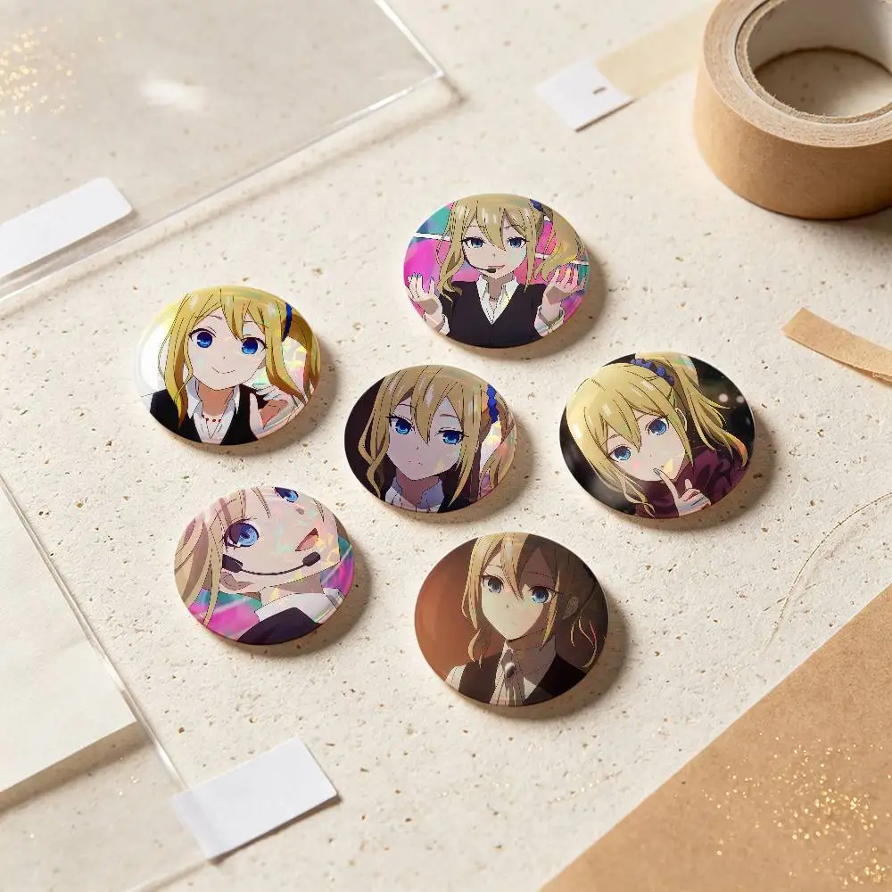 Ai Hayasaka Anime Figure Badges 25 32 44 58 75 Mm Round Cosplay Pin Bag Decor Fans Collect Friends Gifts Brooch Souvenir