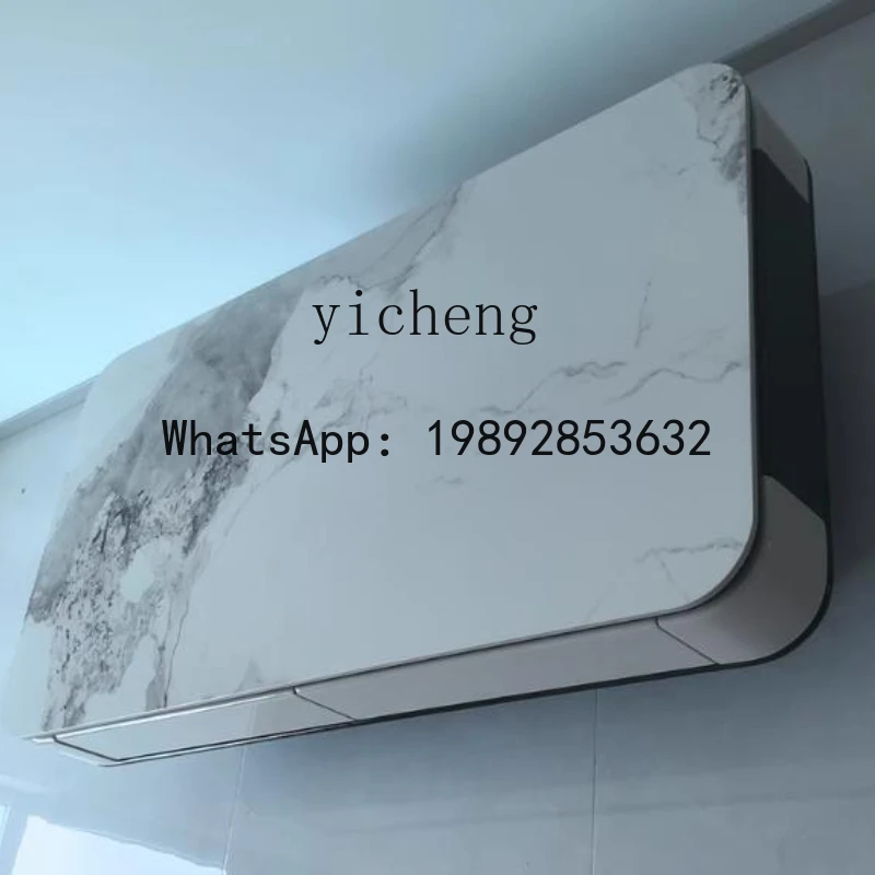 LYY Household rock slab microcrystalline stone cream black glass table large coffee table