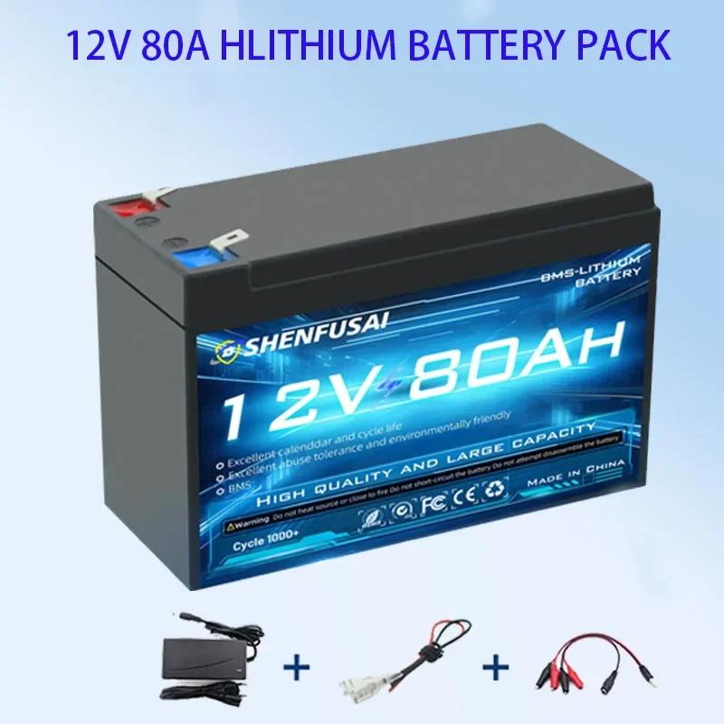 12 V 18650 Lithium-Akku, 120 Ah, 100 Ah, 80 Ah, mit 30 A BMS, für Elektrofahrzeuge, Notstrom,