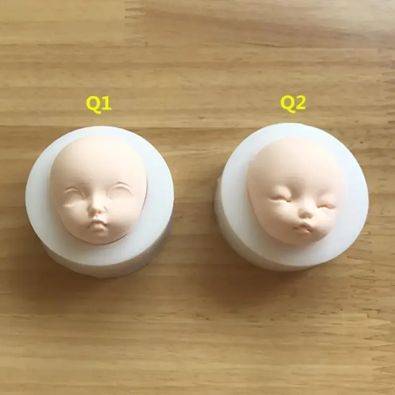 1pc 3D Baby face Silicone Mold Fondant Molds DIY Cake Decorating Tools Candy Chocolate Mould Cupcake Baking Resin Clay Mold