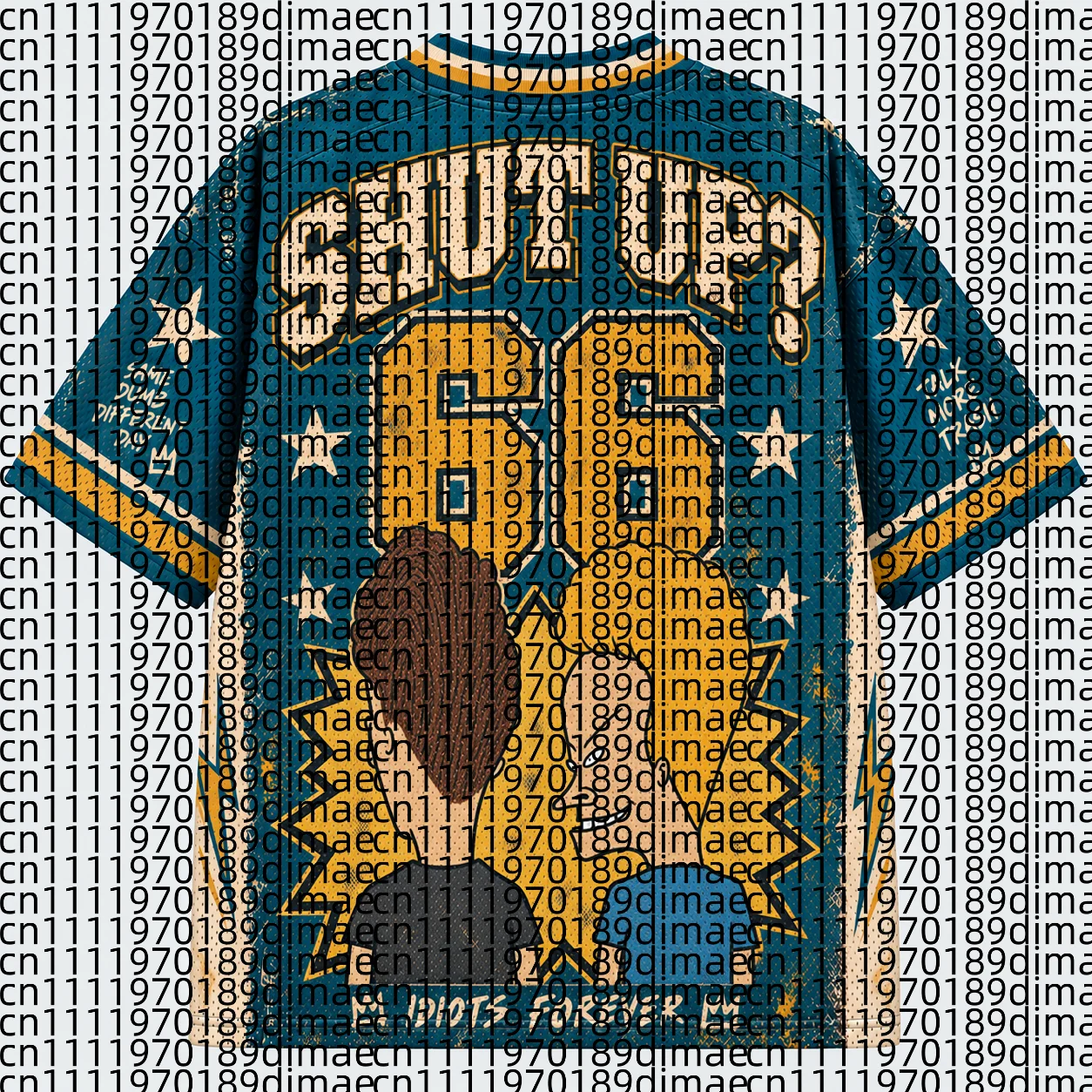 Retro Street Fashion Woven Casual Jersey Shirt Men Women Universal Quick Drying Breathable T-shirt Cowardly Children's T-shirt