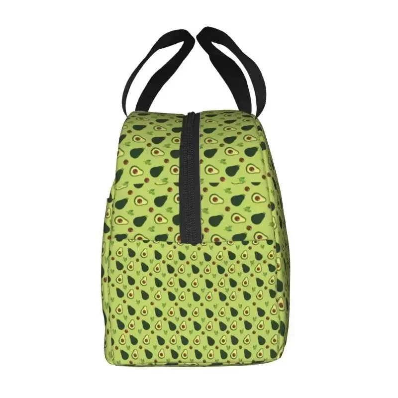 Avocado Forest Pattern Insulated Lunch Tote Bag for Women Portable Cooler Thermal Bento Box Work School Travel