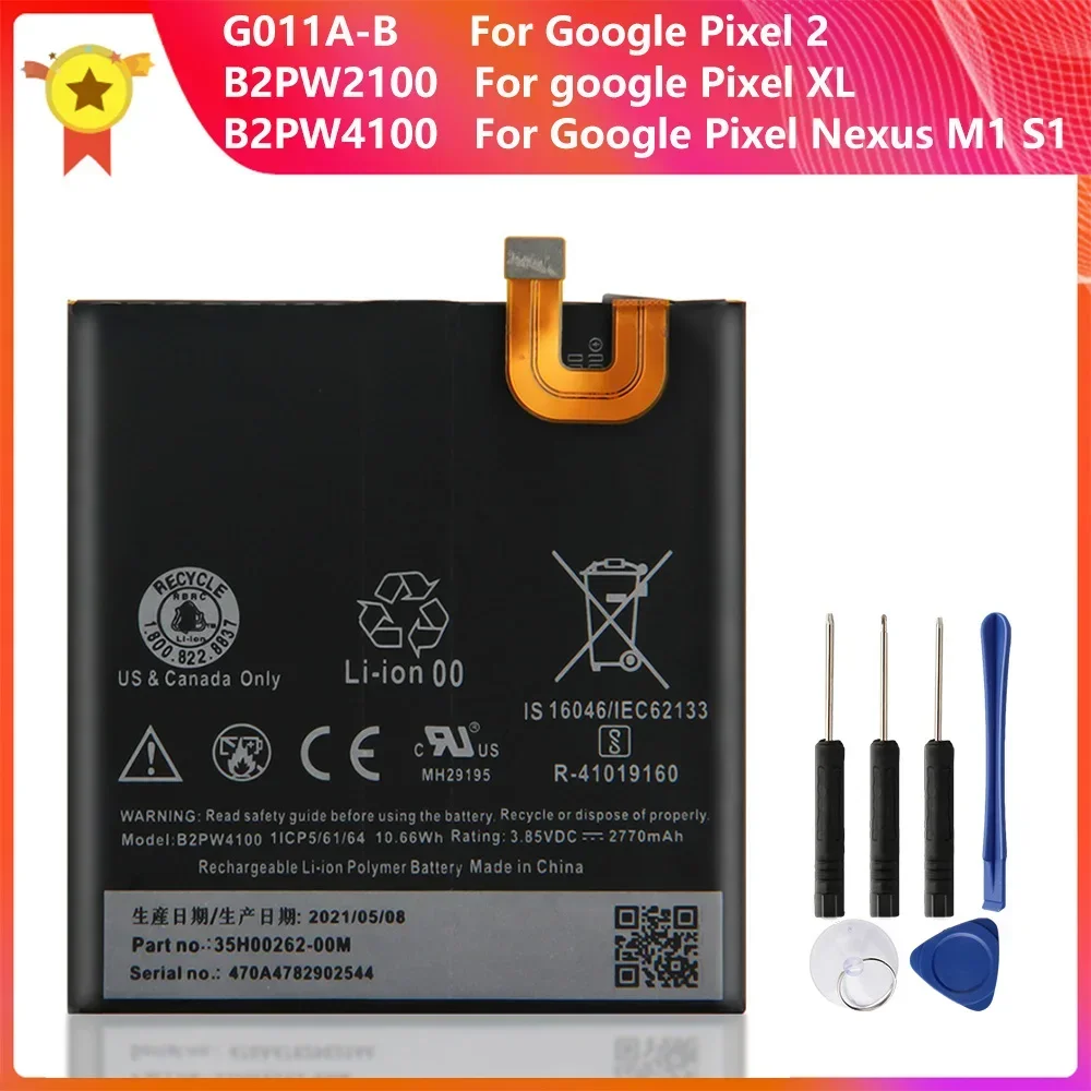 Phone Battery B2PW4100 B2PW2100 G011A-B For HTC Google Pixel 2 Pixel 2B Google Pixel XL Nexus M1 Nexus M1 S1 Replacement Battery