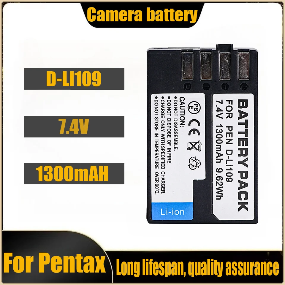 D-LI109 battery for Pentax, digital camera K30 K50 K70 K500 KR K-S2 K-S1