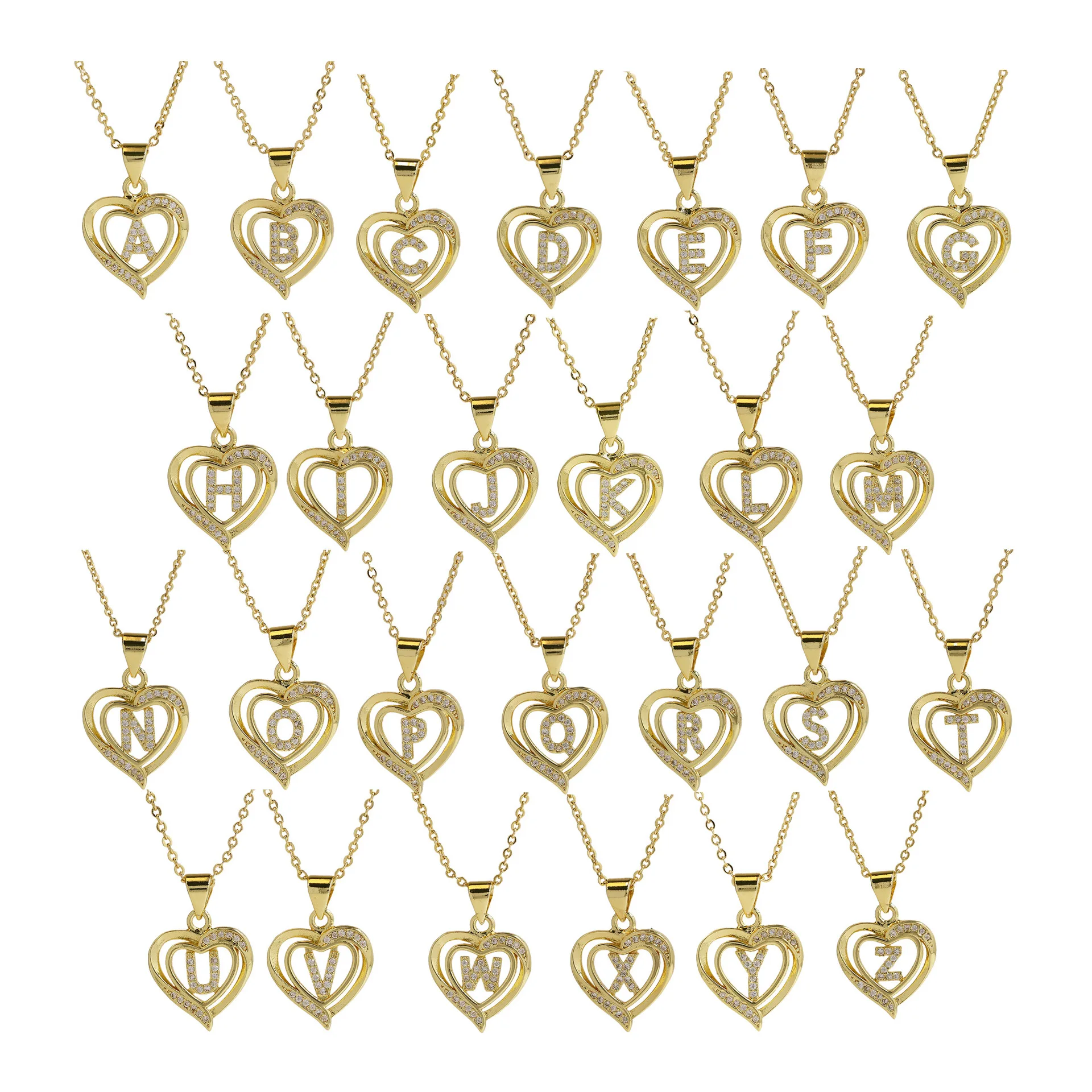 A-Z 영문 이니셜 목걸이 18K 금도금 마이크로 세팅 - Initial Letter Necklace 18K Gold 리뷰 및 가격