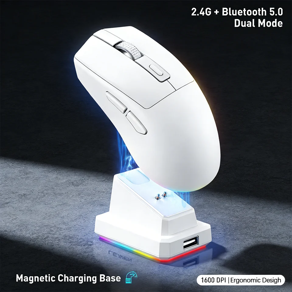 

Беспроводная Bluetooth-мышь для игр и киберспорта, двухрежимная, для ноутбуков и настольных ПК, PAW311, легкая, с магнитной зарядкой, новинка 2026 года