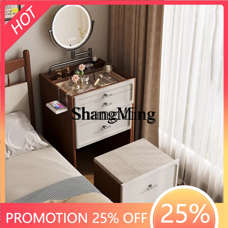 

ZYY chest, makeup table, bedside table, integrated small apartment, solid wood dresser, retractable storage cabinet