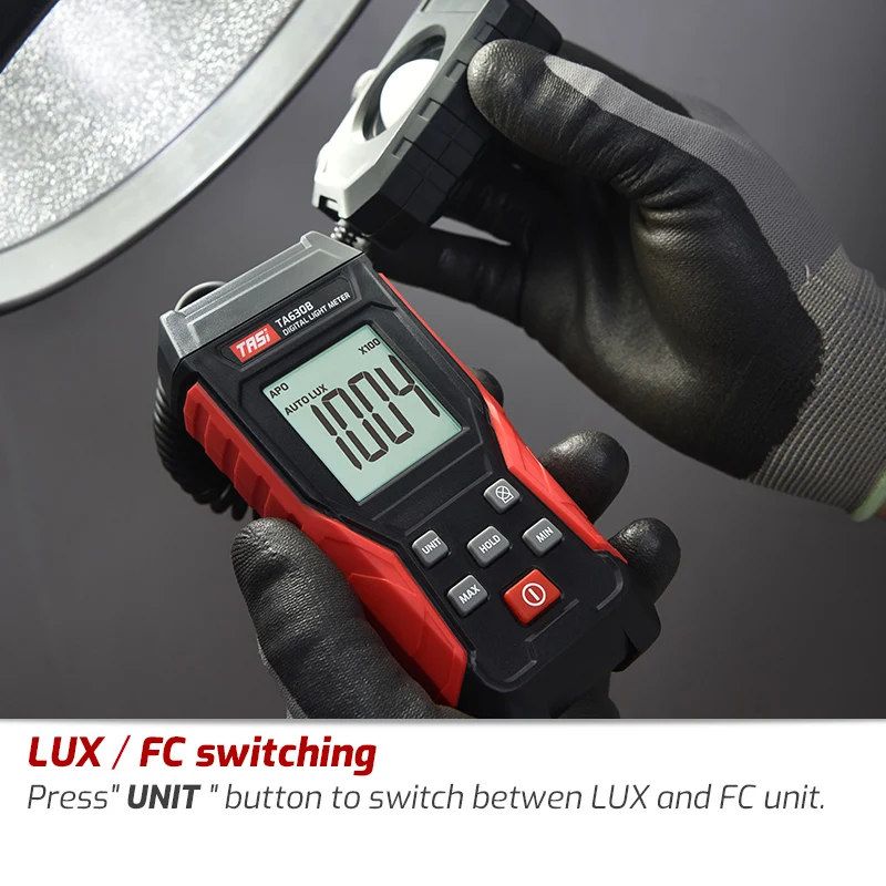 TASI TA630 Luxometer Professional Lux Meter Handheld Light Meter High Accuracy Luxmeter Illuminometer Photometer