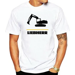 Funny Men t shirt white t-shirt tshirts Black tee New Liebherr Excavator Logo T-Shirt Classic Tops 3384A