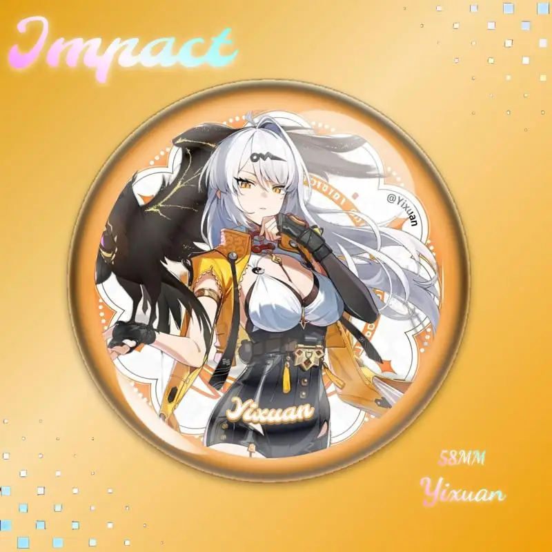 

Zenless Zone Zero Vivian Astra Yao, милые игровые периферийные устройства в стиле аниме, значок с толстой подошвой, брошь с героями мультфильмов Yixuan, коллекция фанатов, подарки