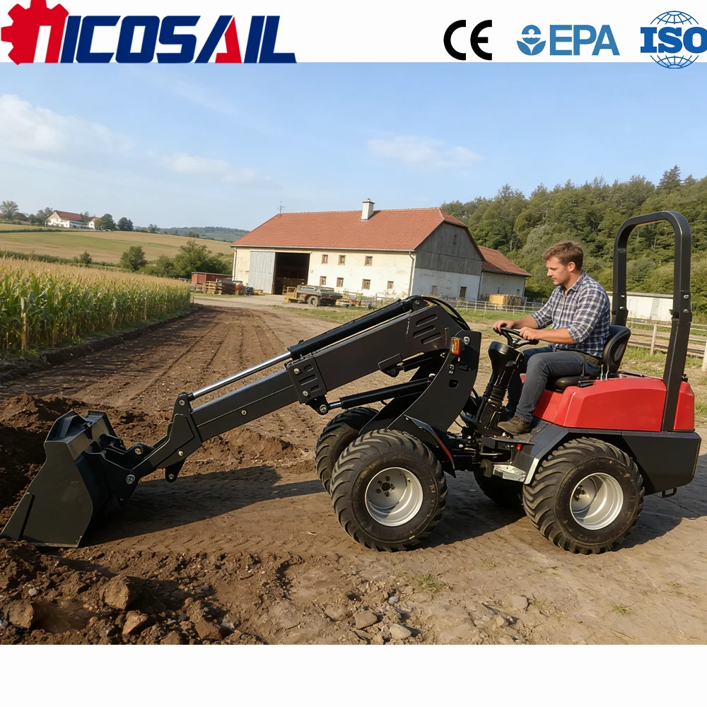 

Мини-погрузчик KZL918 с телескопической стрелой, сертифицированный CE, Euro 5, компактный, высокоэффективный, для ферм, садов и строительных работ