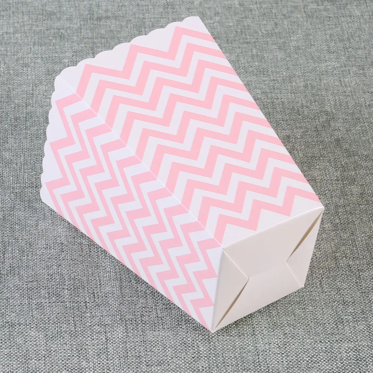 48pcs Paper Box Stripe Wave Dot Popcorn Carton For Birthday Shower Gender Reveal Party Candy Bar Buffet Treat